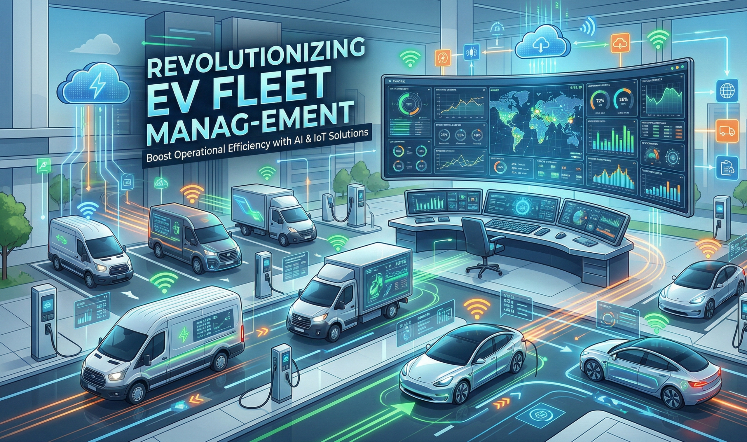 Artificial Intelligence And IoT Based Electric Vehicle Fleet Management Systems For Enhanced Operational Efficiency